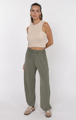 Load image into Gallery viewer, Sage the Label For You Crepe Elastic Pant - Olive
