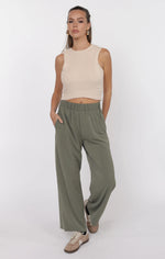 Load image into Gallery viewer, Sage the Label For You Crepe Elastic Pant - Olive
