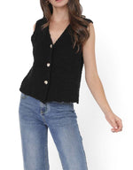 Load image into Gallery viewer, Sadie &amp; Sage Arlo Cardi Vest - Black

