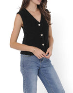 Load image into Gallery viewer, Sadie &amp; Sage Arlo Cardi Vest - Black
