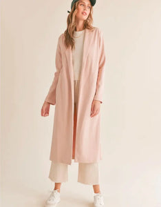 Sadie & Sage Juliette Maxi Shell Coat - Blush