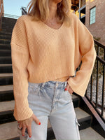 Load image into Gallery viewer, Sage the Label Julia Vneck Sweater - Coral
