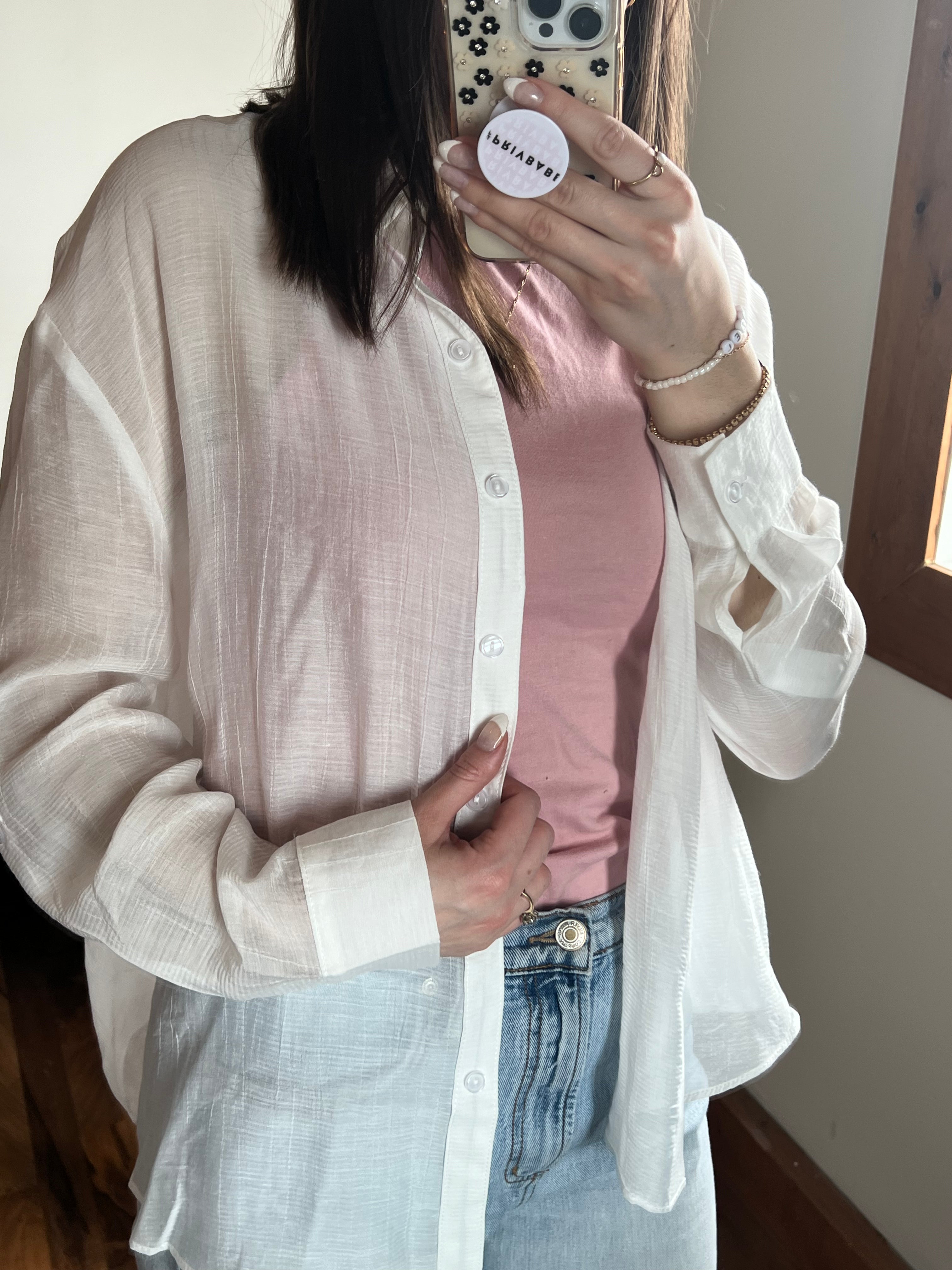 Sage the Label Freely Flowy Shirt - White
