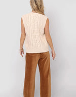 Load image into Gallery viewer, Sadie &amp; Sage Swift Cardigan Vest - Ivory
