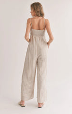Load image into Gallery viewer, Sadie &amp; Sage Sands Striped Jumpsuit - Ivory
