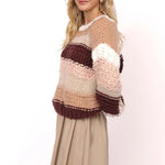 Load image into Gallery viewer, Sadie &amp; Sage Butter Pecan Chunky Sweater - Burgundy
