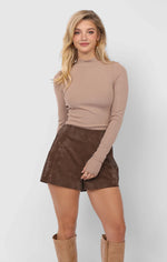 Load image into Gallery viewer, Sadie &amp; Sage Ronan Mockneck Top - Oak
