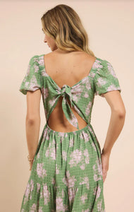 Sadie & Sage Rainy Days Tiered Maxi Dress - Green