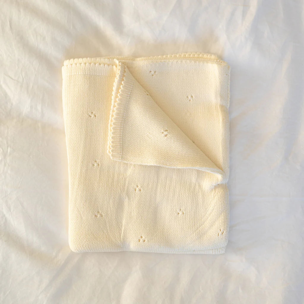 Roobear Pointelle Cotton Baby Blanket