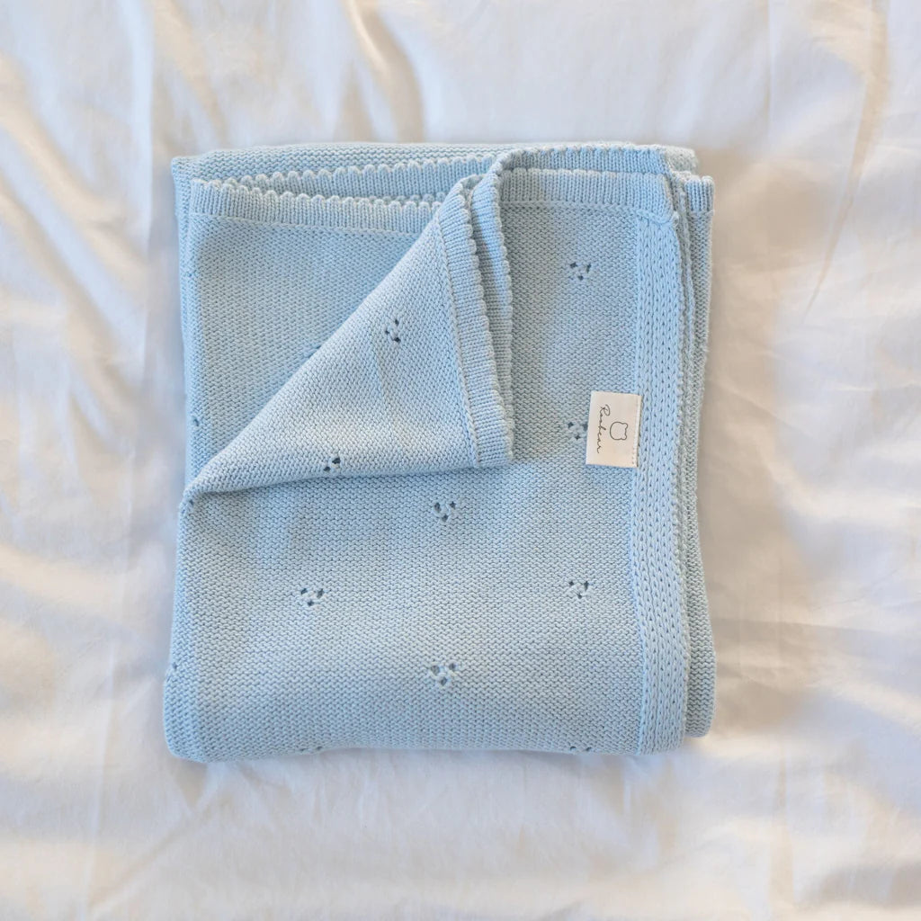 Roobear Pointelle Cotton Baby Blanket