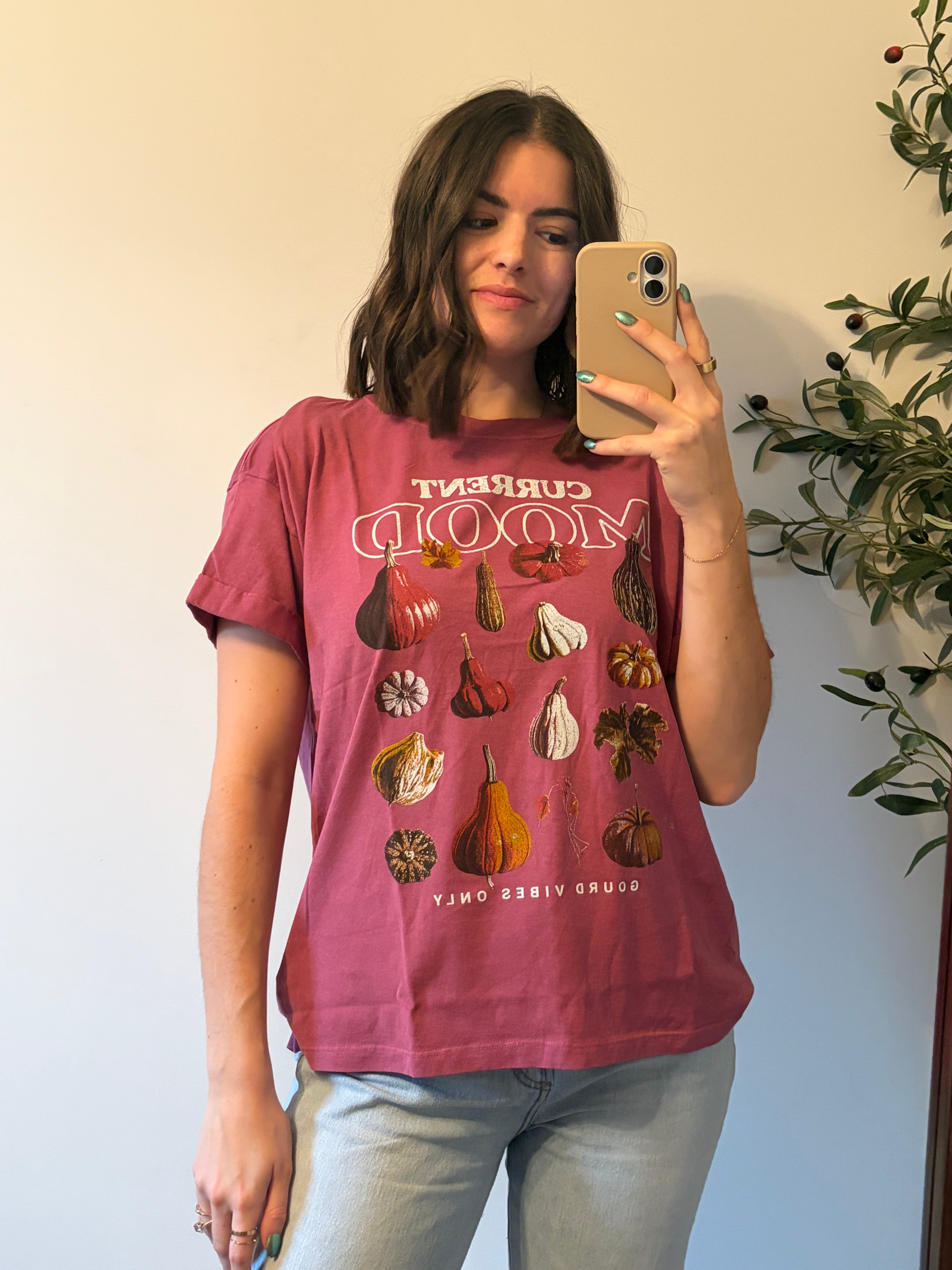Girl Dangerous Current Mood Boyfriend Tee - Dusty Rose