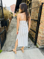Load image into Gallery viewer, Nopales Striped Buttoned Maxi Dress
