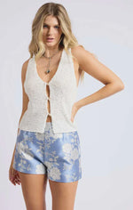Load image into Gallery viewer, Sage the Label Travel Slow Knit Sweater Vest - White
