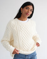 Load image into Gallery viewer, Brunette the Label Irish Cable Knit Sweater
