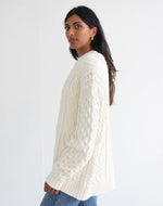 Load image into Gallery viewer, Brunette the Label Irish Cable Knit Sweater

