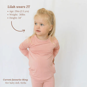 Roobear Bamboo Two-Piece Pajamas - Blush Pink