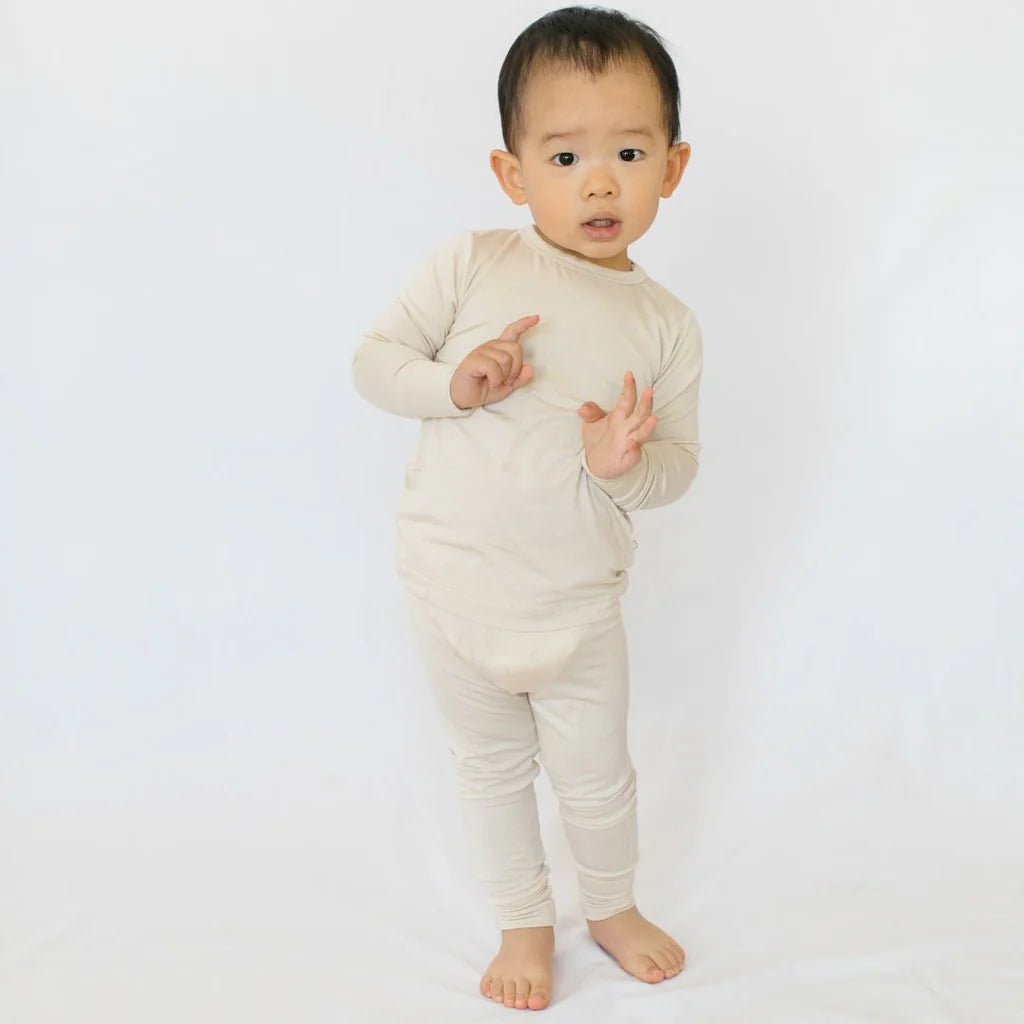 Roobear Bamboo Two-Piece Pajamas - Oatmeal