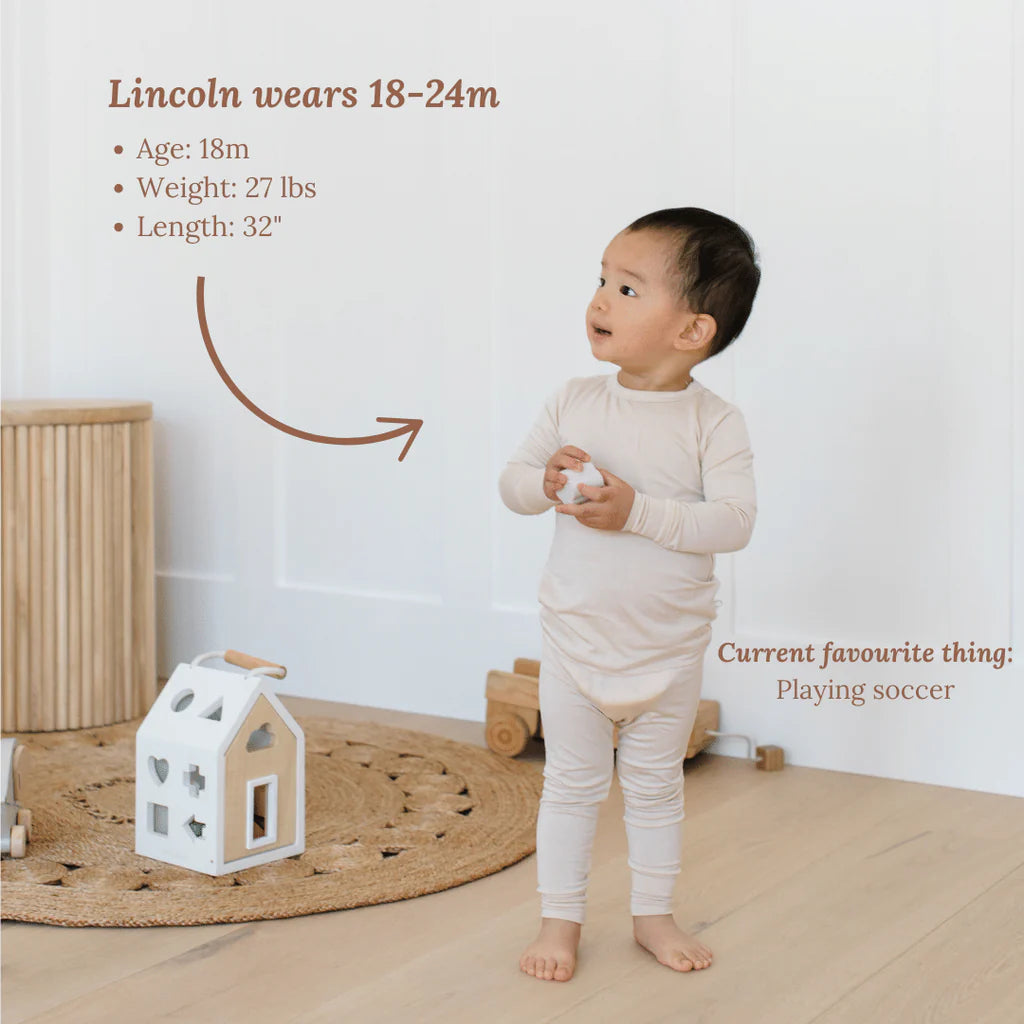 Roobear Bamboo Two-Piece Pajamas - Oatmeal