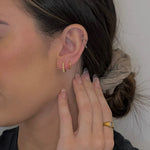 Load image into Gallery viewer, Namaste Jewelry Becca Pearl Huggie
