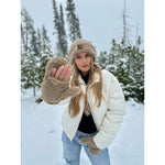 Load image into Gallery viewer, CC Beanie Sherpa Convertible Mittens - Camel

