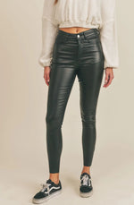 Load image into Gallery viewer, Sadie &amp; Sage Atta Girl Vegan Leather Skinny Pants - Black
