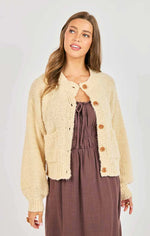 Load image into Gallery viewer, Sadie &amp; Sage Sunroom Cardigan - Natural

