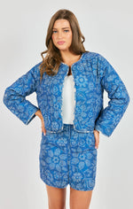 Load image into Gallery viewer, Sadie &amp; Sage Keepsake Quilted Jacket - Blue
