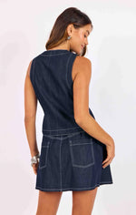 Load image into Gallery viewer, Sage the Label Bodega Denim Vest - Indigo
