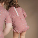 Load image into Gallery viewer, Roobear Long-Sleeve Ruffle One-Piece Sunsuit
