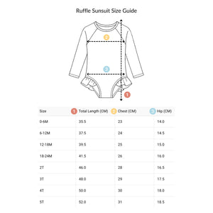 Roobear Long-Sleeve Ruffle One-Piece Sunsuit