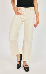 Load image into Gallery viewer, Sadie &amp; Sage Clear Eyes Denim Pants - Cream
