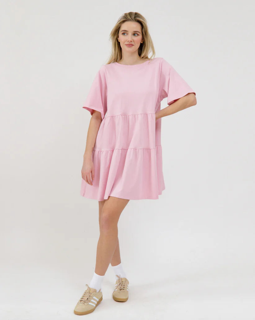 Brunette the Label Tiered Dress with Bows - Black
