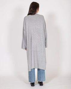 Brunette the Label Matilda Ribknit Oversized Maxi Cardigan - Grey