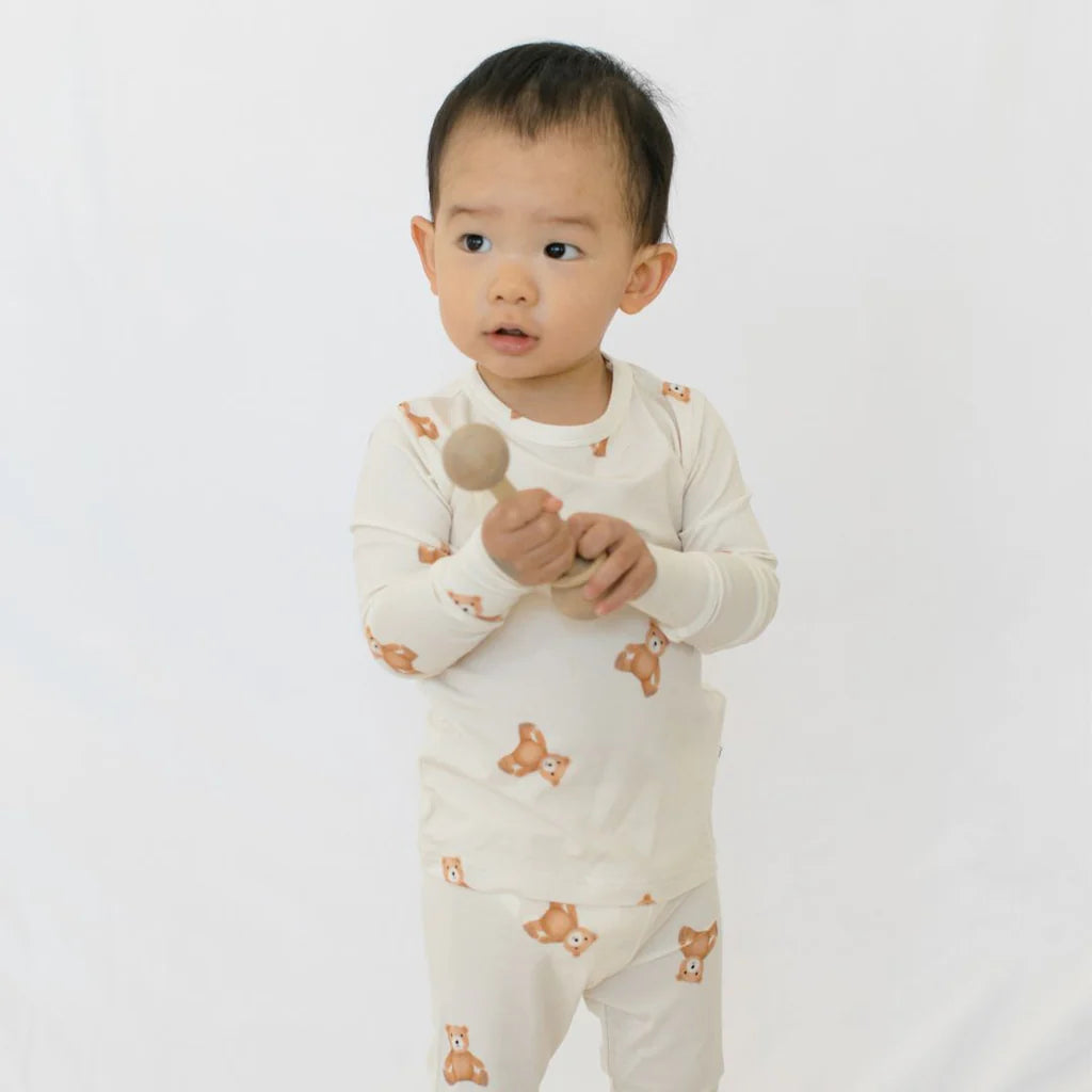 Roobear Bears Bamboo Two Piece Pajamas Hallow Clothing Co