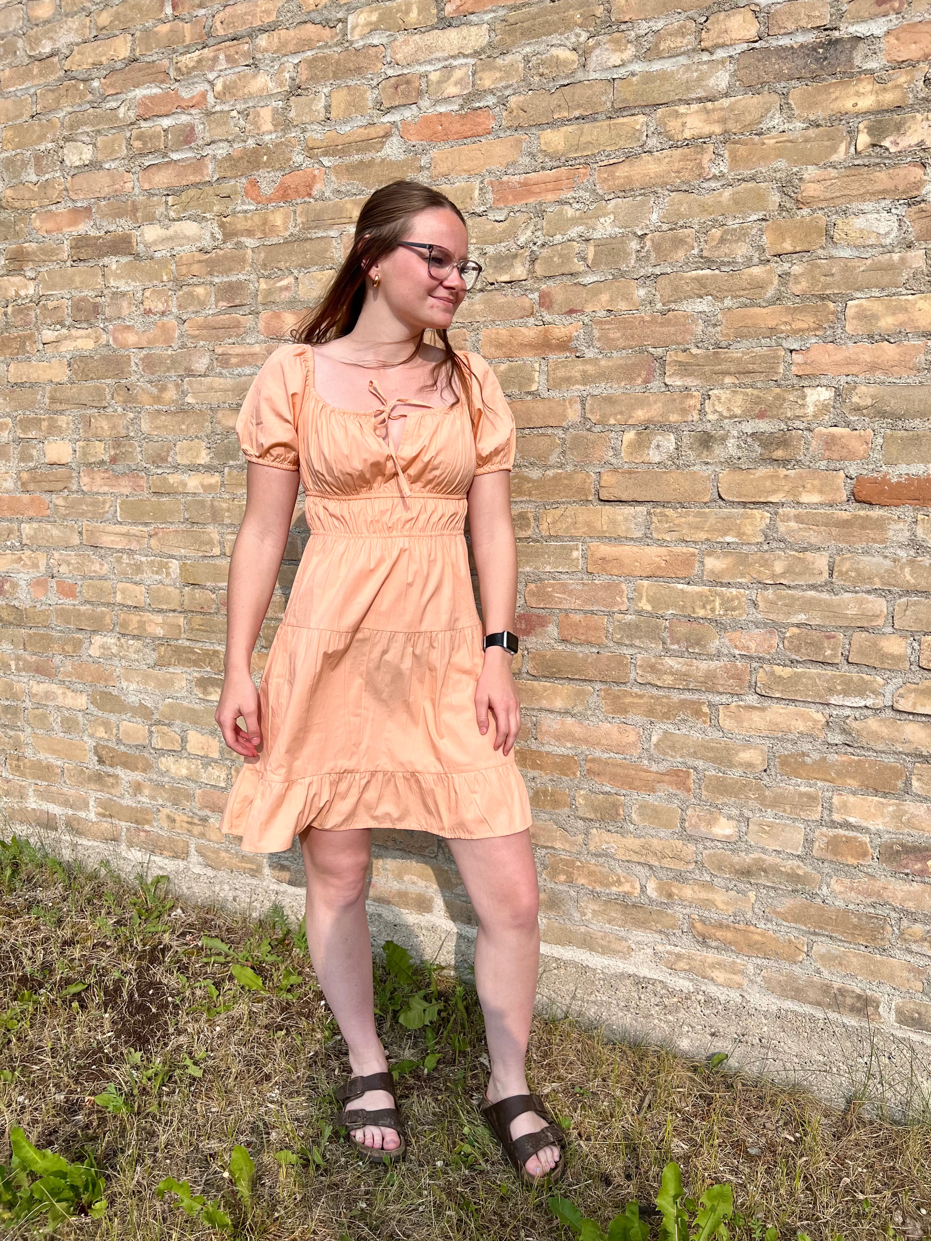 RD Style Kylie Tiered Puff Sleeve Dress - Prairie Sunset