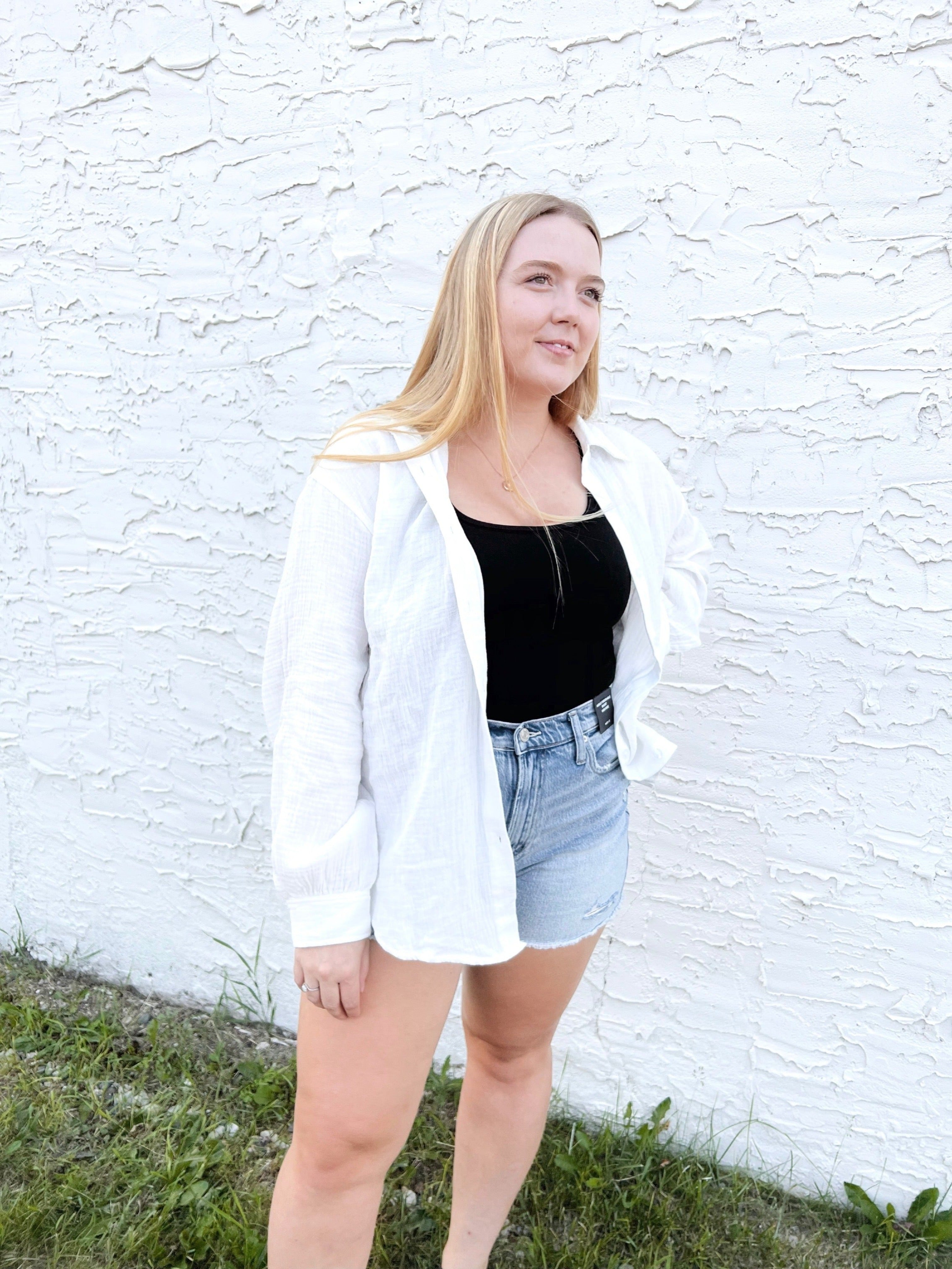 Plus size white short best sale set