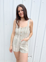 Load image into Gallery viewer, Sage the Label Roman Striped Romper - Sage
