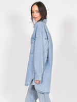Load image into Gallery viewer, Brunette the Label Shania Denim Jacket - Light Blue Denim
