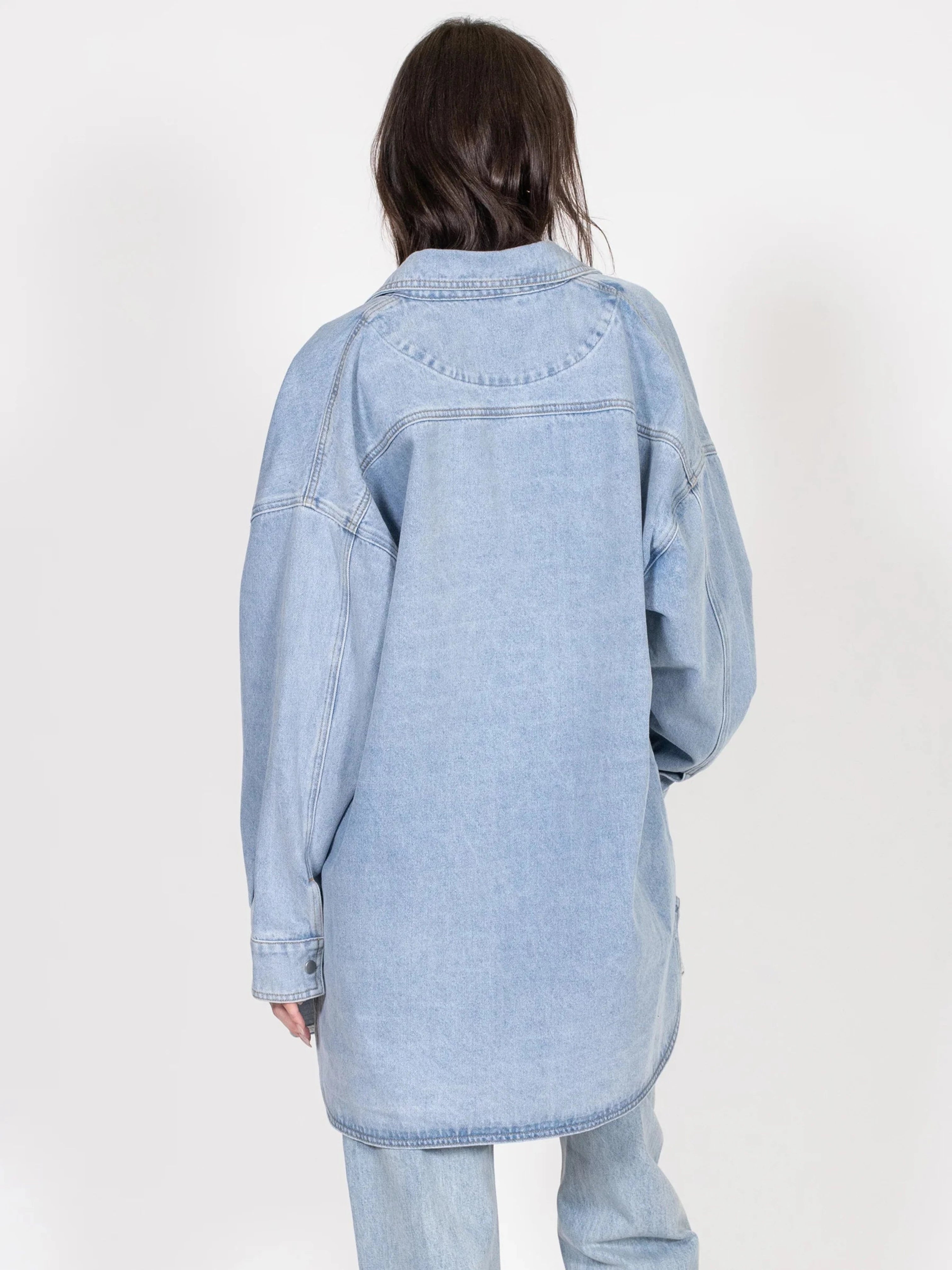 Brunette the Label Shania Denim Jacket - Light Blue Denim