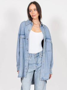 Brunette the Label Shania Denim Jacket - Light Blue Denim