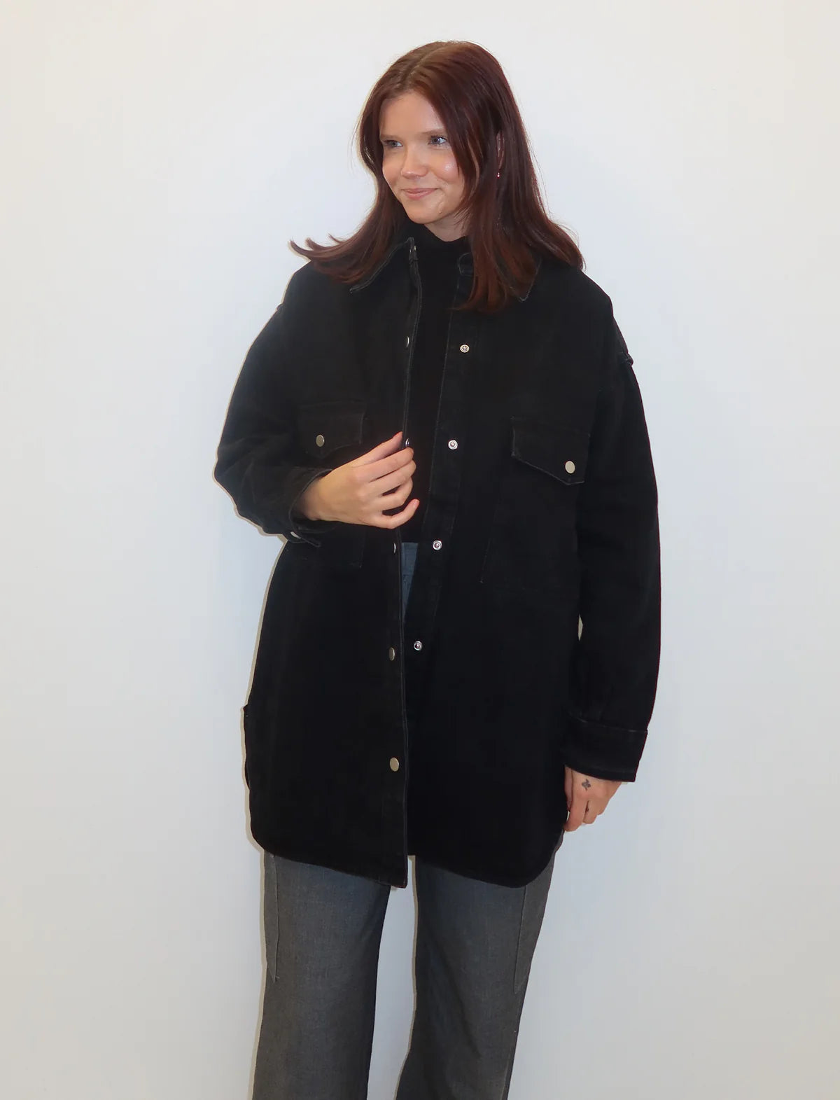 Brunette the Label Dolly Denim Jacket - Black