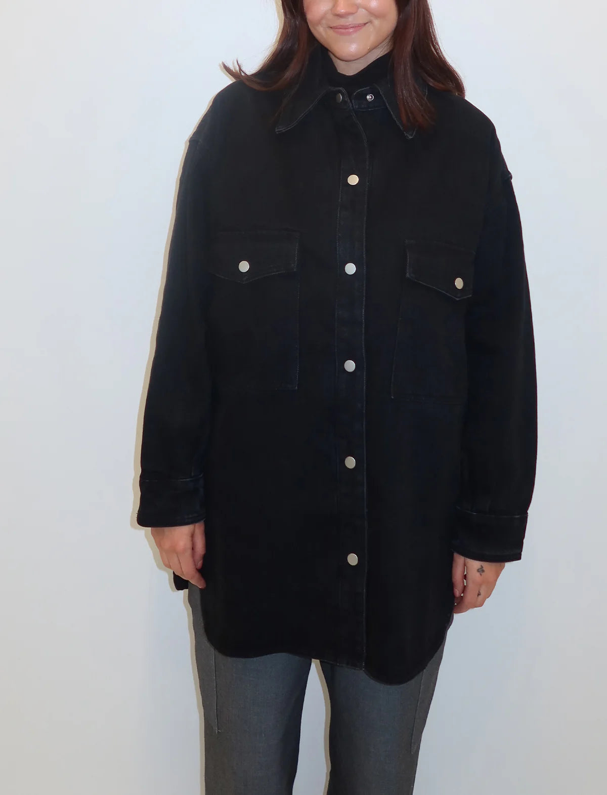 Brunette the Label Dolly Denim Jacket - Black