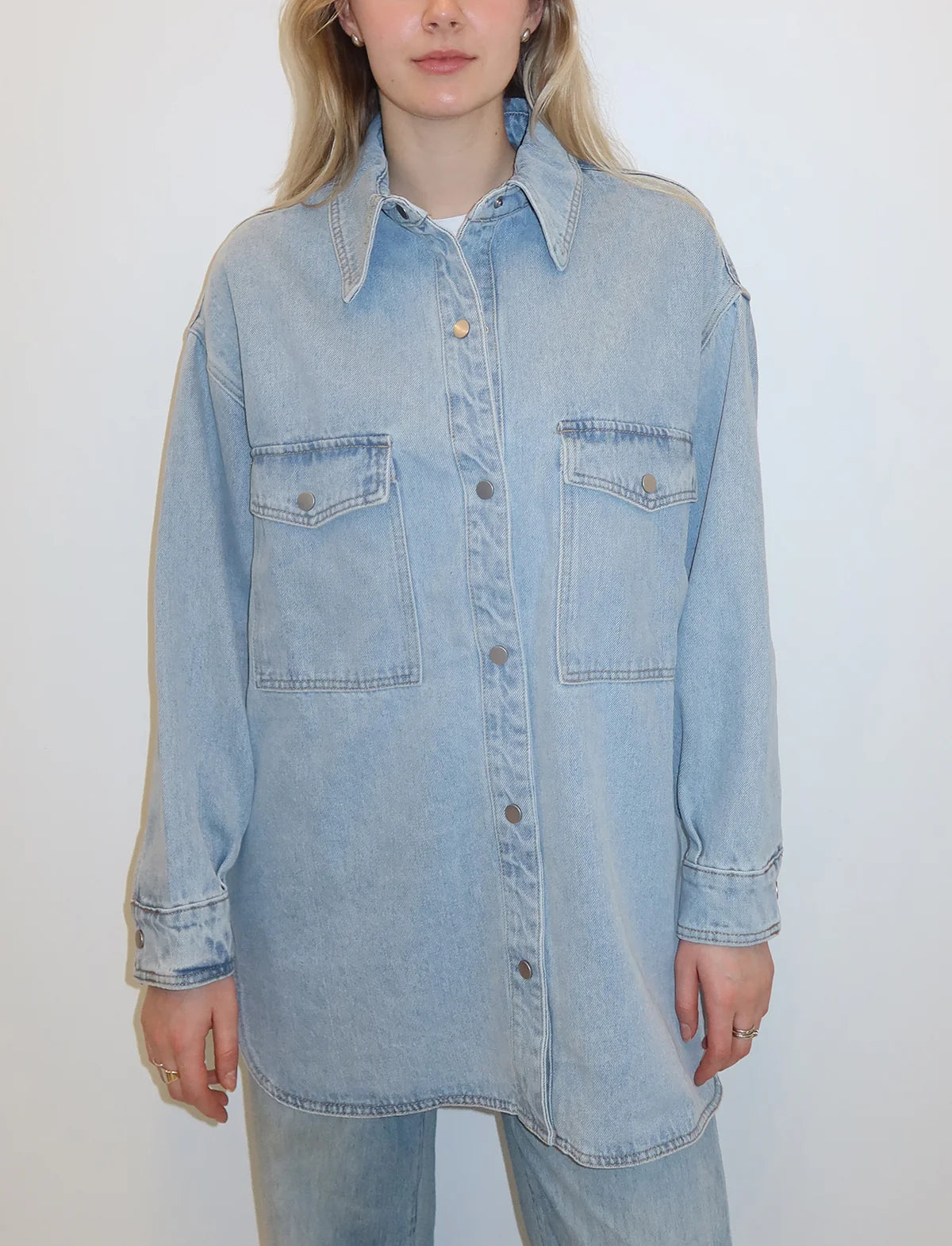 Brunette the Label Dolly Denim Jacket - Light Denim