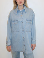 Load image into Gallery viewer, Brunette the Label Dolly Denim Jacket - Light Denim
