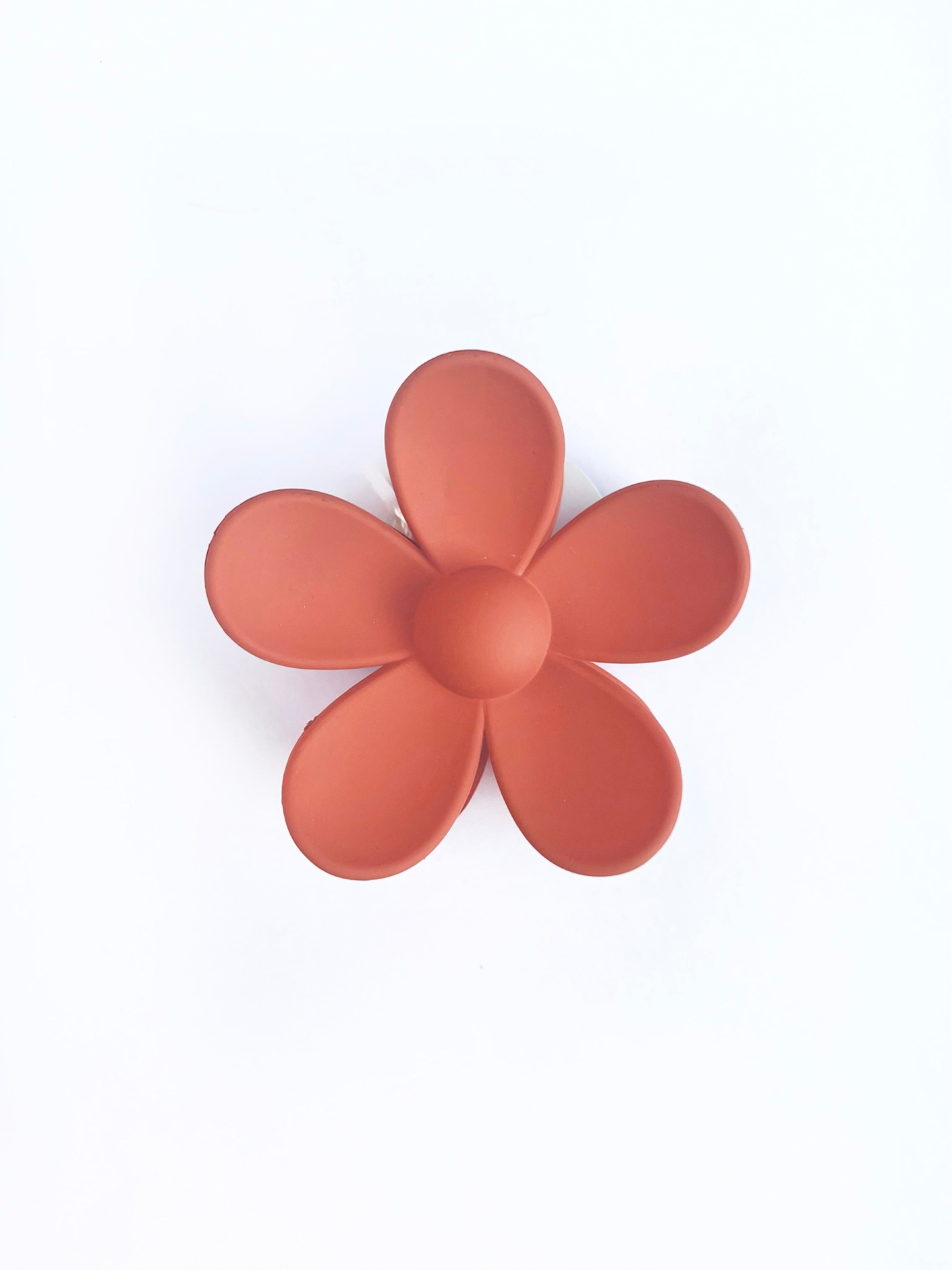 Solid Flower Claw Hair Clip