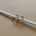 Load image into Gallery viewer, Namaste Jewelry Sia Stone Huggies - Gold
