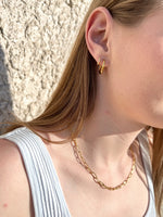 Load image into Gallery viewer, Namaste Jewelry Tara Huggies - Gold/White Zirconia
