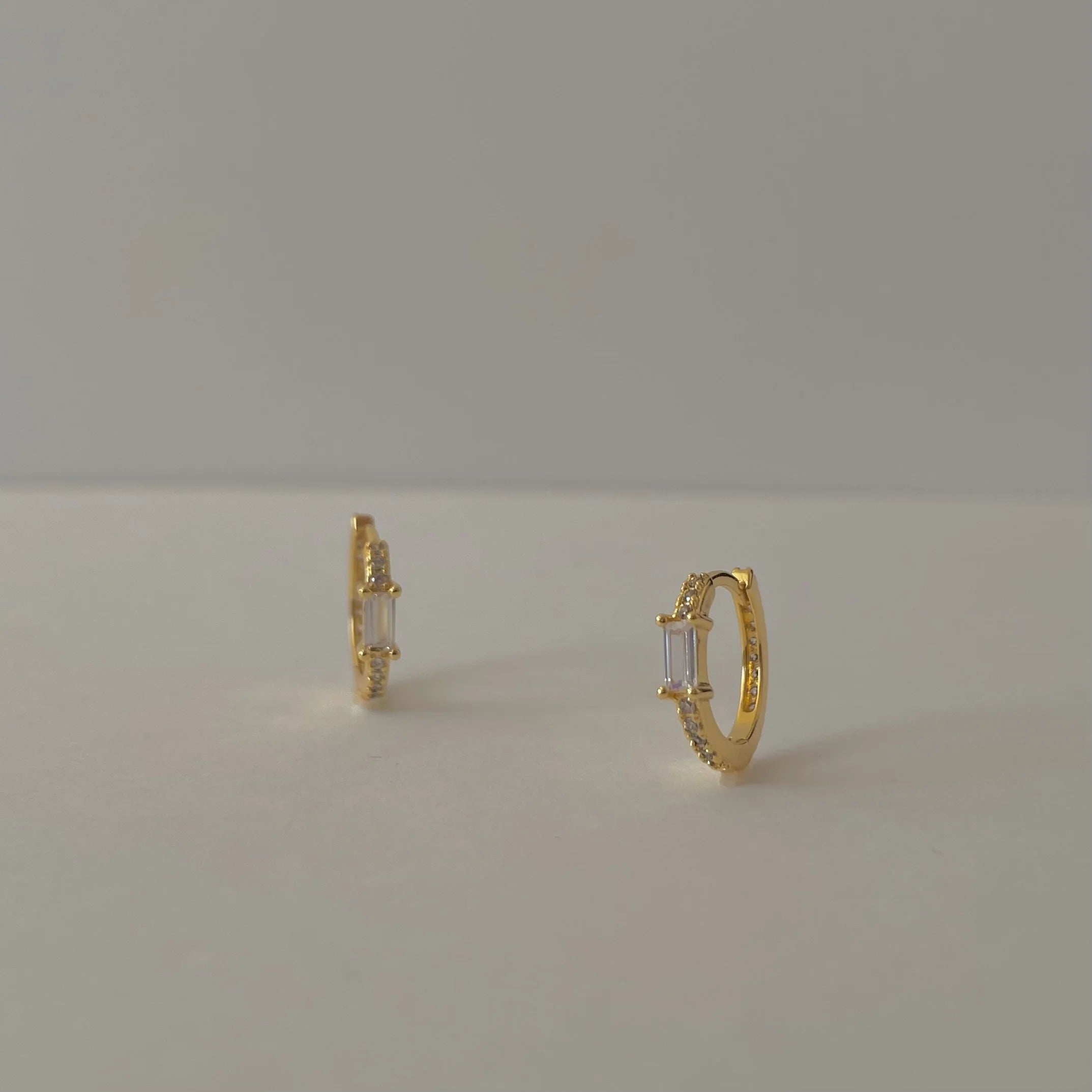 Namaste Jewelry Sia Stone Huggies - Gold