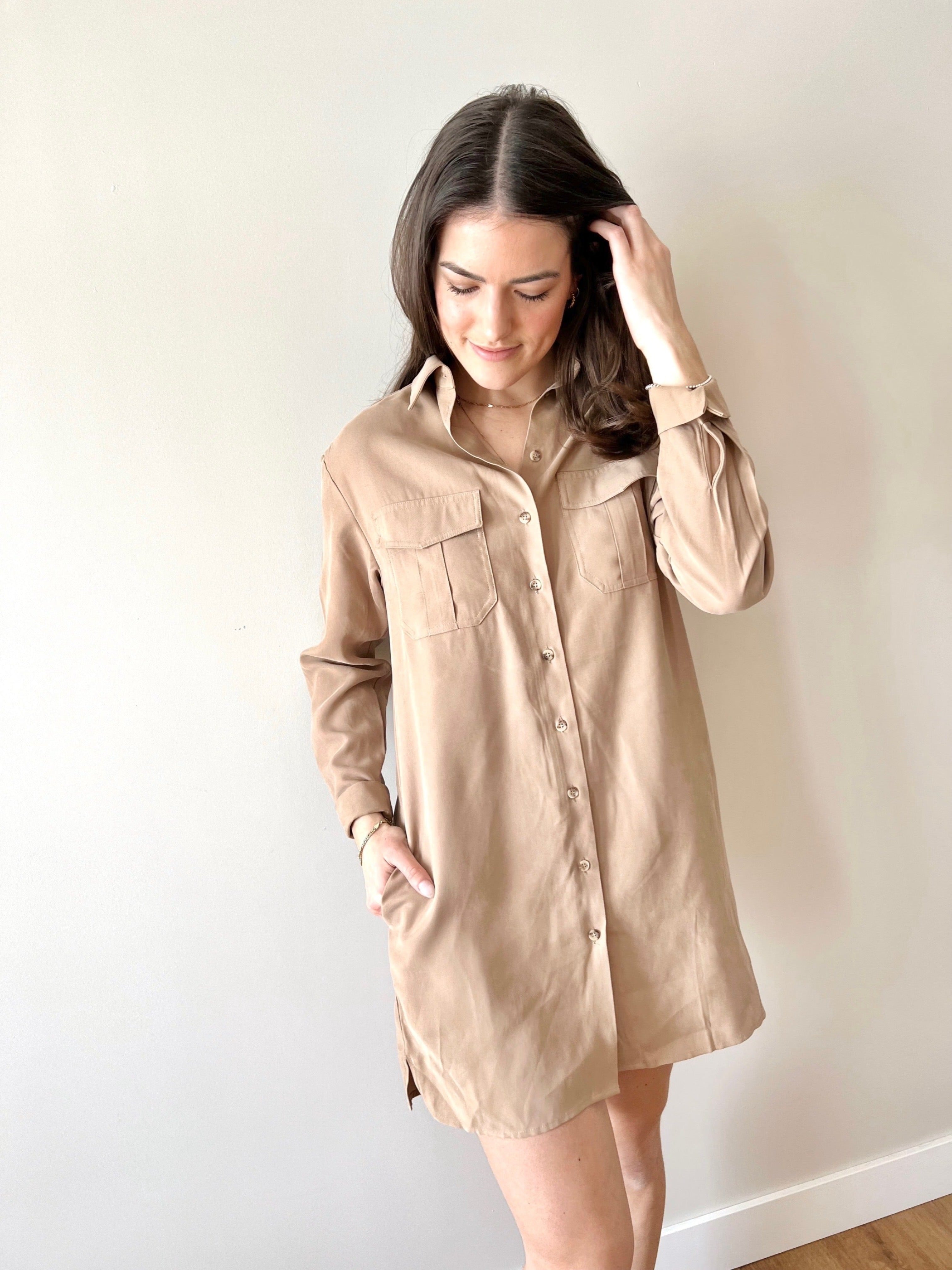 Cargo shirt dress sale