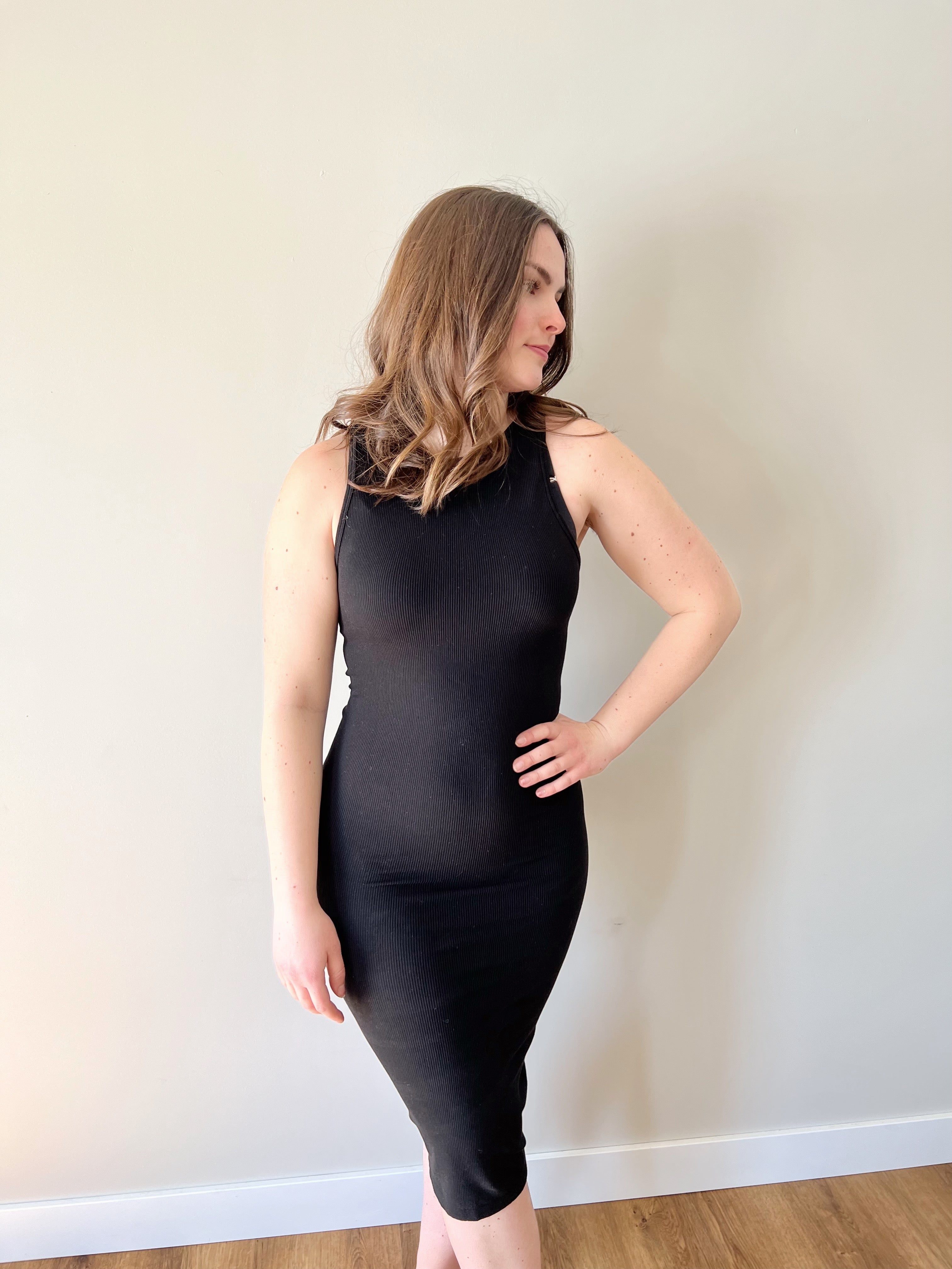 RD Style Martha Ribbed Dress - Black